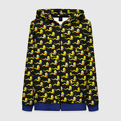 Толстовка на молнии женская Гомер, цвет: 3D-синий