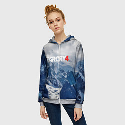 Толстовка на молнии женская FARCRY 4 S, цвет: 3D-меланж — фото 2
