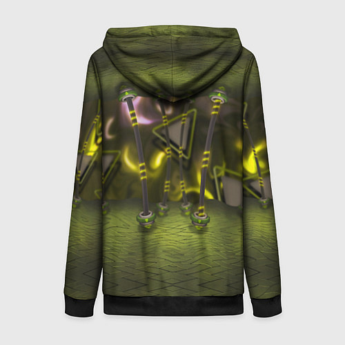 Женская толстовка на молнии AbstractThings 3 / 3D-Черный – фото 2