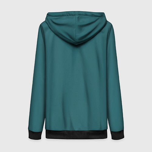 Женская толстовка на молнии Кото-ёлка / 3D-Черный – фото 2