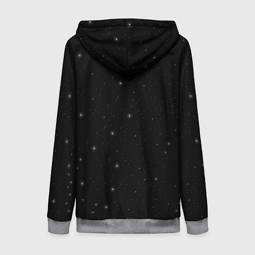 Женская толстовка на молнии Кот в Космосе / 3D-Меланж – фото 2
