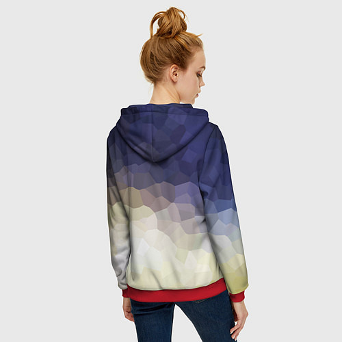 Женская толстовка на молнии LAND ROVER / 3D-Красный – фото 4