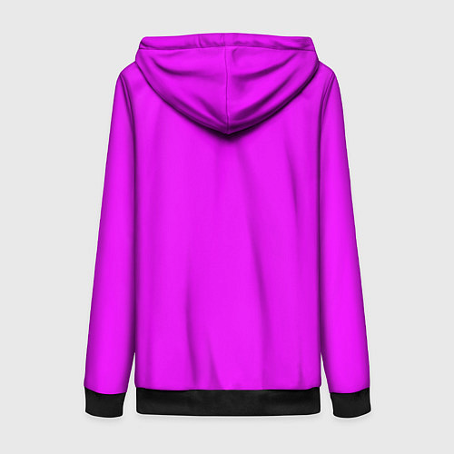 Женская толстовка на молнии Маджента без рисунка / 3D-Черный – фото 2