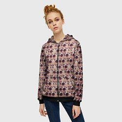 Толстовка на молнии женская PoP PoP PoP PoP PoP PoP PoP, цвет: 3D-черный — фото 2