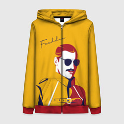 Толстовка на молнии женская QUEEN FREDDY, цвет: 3D-красный