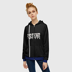 Толстовка на молнии женская Doom Rip and Tear, цвет: 3D-синий — фото 2