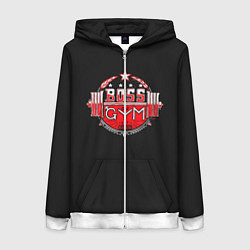 Толстовка на молнии женская Босс этой качалки, цвет: 3D-белый