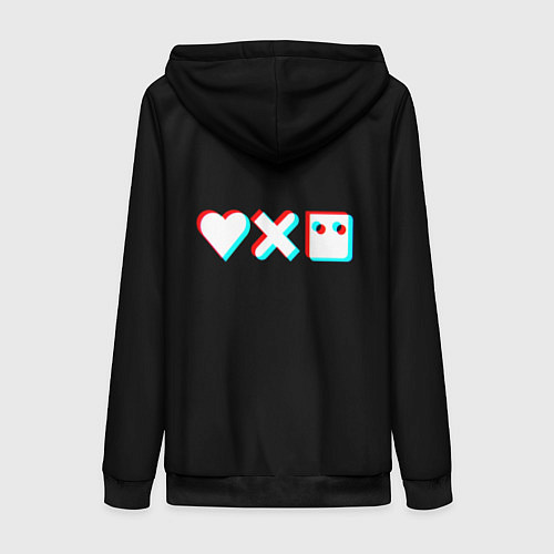 Женская толстовка на молнии Любовь, смерть и роботы / 3D-Черный – фото 2