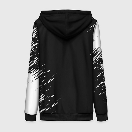 Женская толстовка на молнии Черный клевер / 3D-Черный – фото 2