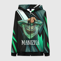 Толстовка на молнии женская Манижа Manizha, цвет: 3D-черный