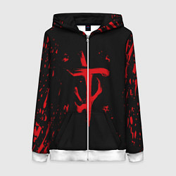 Толстовка на молнии женская DOOM SLAYER, цвет: 3D-белый