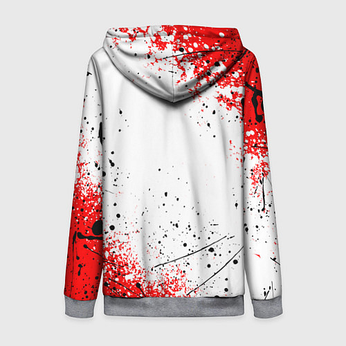 Женская толстовка на молнии САКУРА SAKURA ВИШНЯ / 3D-Меланж – фото 2