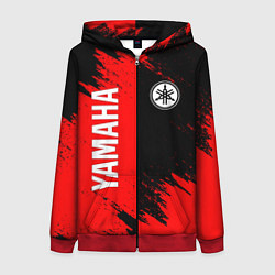 Толстовка на молнии женская YAMAHA ЯМАХА, цвет: 3D-красный