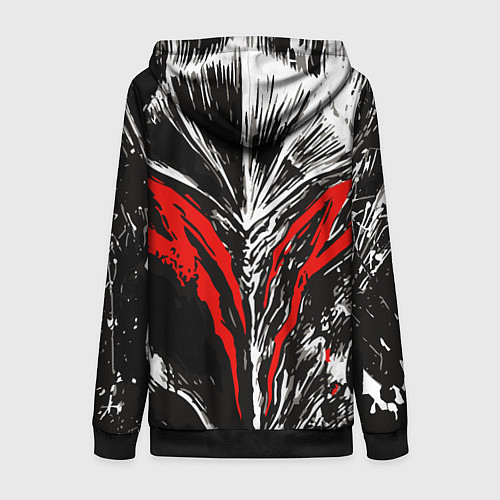 Женская толстовка на молнии BERSERK / 3D-Черный – фото 2
