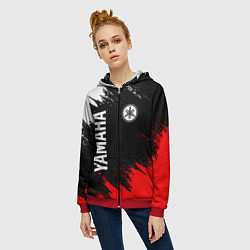 Толстовка на молнии женская YAMAHA ЯМАХА, цвет: 3D-красный — фото 2
