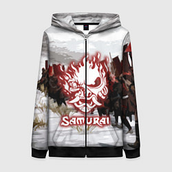 Толстовка на молнии женская SAMURAI 2077, цвет: 3D-черный