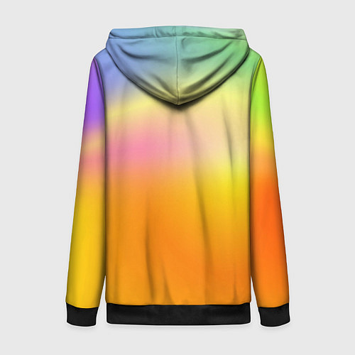 Женская толстовка на молнии Веселая обезьяна в очках / 3D-Черный – фото 2