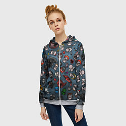 Толстовка на молнии женская Узор Исаака, цвет: 3D-меланж — фото 2