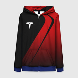 Женская толстовка на молнии TESLA MOTORS ТЕСЛА