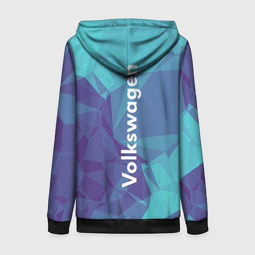 Женская толстовка на молнии VOLKSWAGEN / 3D-Черный – фото 2