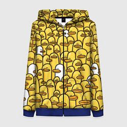 Толстовка на молнии женская Утки, цвет: 3D-синий