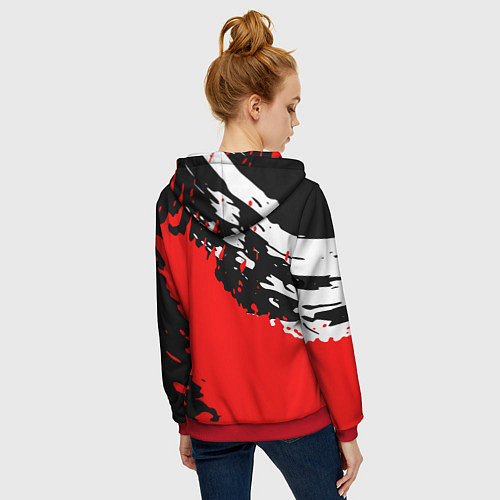 Женская толстовка на молнии DUCATI ДУКАТИ ГРАНЖ / 3D-Красный – фото 4