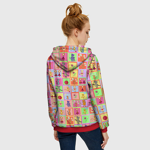 Женская толстовка на молнии Хороший день / 3D-Красный – фото 4