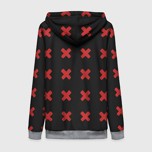 Женская толстовка на молнии Ева 00 Аянами Рей в X Ray / 3D-Меланж – фото 2