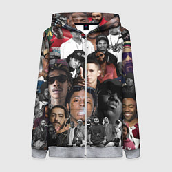 Толстовка на молнии женская Короли Рэпа KING RAP, цвет: 3D-меланж