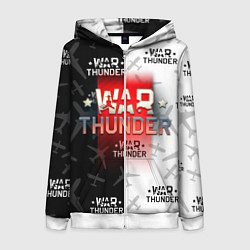 Толстовка на молнии женская WAR THUNDER ВАР ТАНДЕР, цвет: 3D-белый