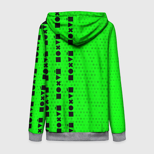 Женская толстовка на молнии Безразличие - Космос Паттерн справа / 3D-Меланж – фото 2