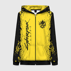 Толстовка на молнии женская CYBERPUNK 2077 КИБЕРПАНК 2077, цвет: 3D-черный