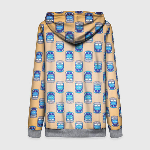 Женская толстовка на молнии Сгущенка паттерн / 3D-Меланж – фото 2