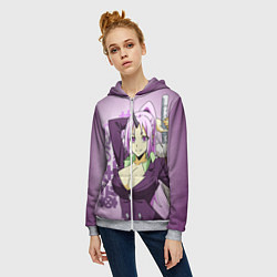 Толстовка на молнии женская TenSura, Шион, цвет: 3D-меланж — фото 2