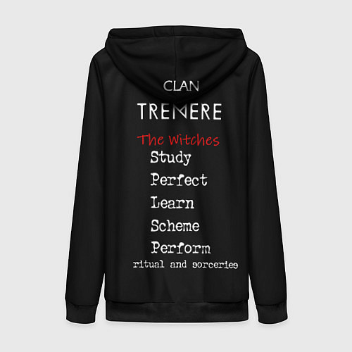 Женская толстовка на молнии Тремер / 3D-Черный – фото 2