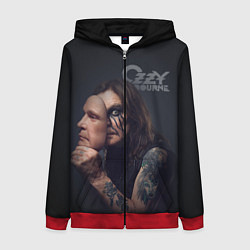 Толстовка на молнии женская Ozzy Osbourne, цвет: 3D-красный