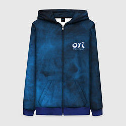Толстовка на молнии женская Ori Logo Ori and the Will of the Wisps Z, цвет: 3D-синий