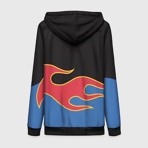 Женская толстовка на молнии Hot Wheels Хот Вилс / 3D-Черный – фото 2