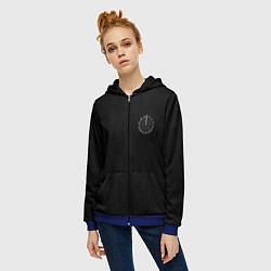 Толстовка на молнии женская ФУТАРК РУНА RUNE спина Z, цвет: 3D-синий — фото 2