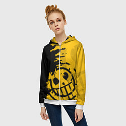 Толстовка на молнии женская ONE PIECE PIRATES ПИРАТЫ, цвет: 3D-белый — фото 2