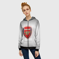 Толстовка на молнии женская F C Arsenal, цвет: 3D-черный — фото 2