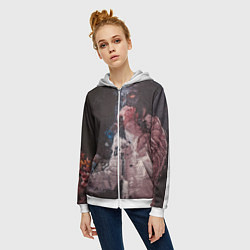 Толстовка на молнии женская Paul de Technoir, цвет: 3D-белый — фото 2