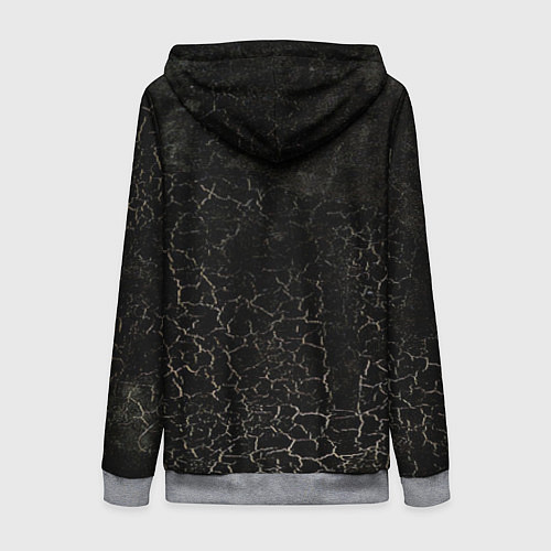 Женская толстовка на молнии Квадрат Малевича как фон / 3D-Меланж – фото 2
