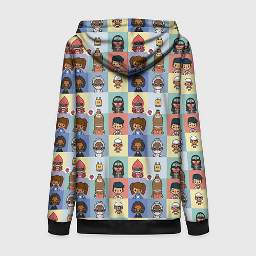 Женская толстовка на молнии Toca Life / 3D-Черный – фото 2