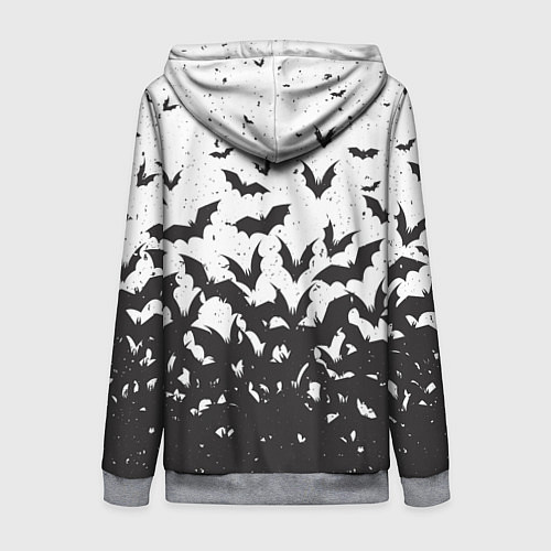 Женская толстовка на молнии Летучие кровососы / 3D-Меланж – фото 2