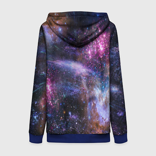 Женская толстовка на молнии Звездный тигр / 3D-Синий – фото 2
