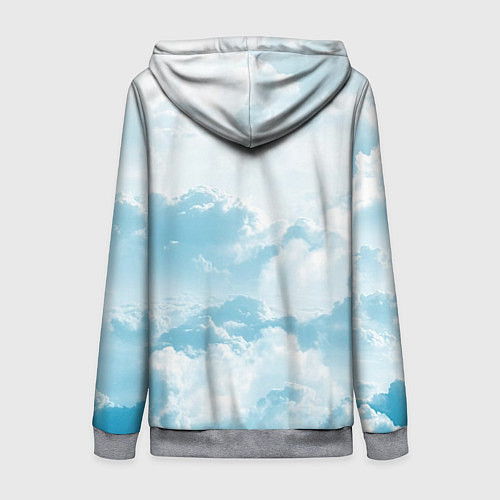 Женская толстовка на молнии Плотные облака / 3D-Меланж – фото 2
