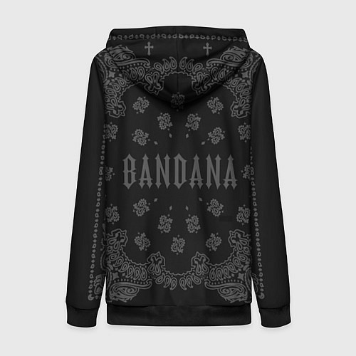 Женская толстовка на молнии Big Baby Tape x Kizaru: BANDANA / 3D-Черный – фото 2