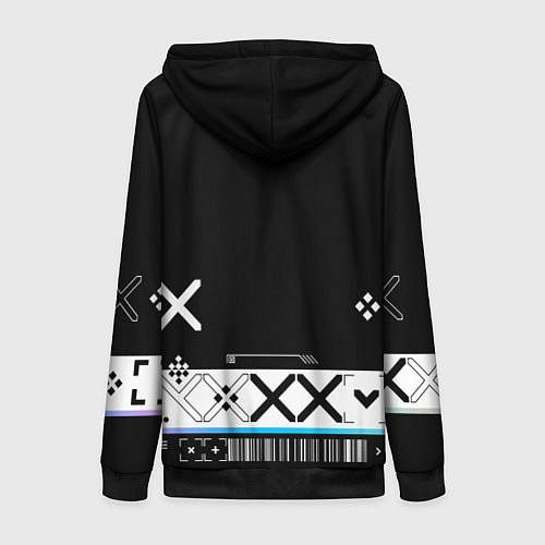 Женская толстовка на молнии Поток информации СS:GO / 3D-Черный – фото 2