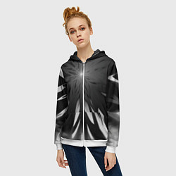 Толстовка на молнии женская Абстракция 353-3, цвет: 3D-белый — фото 2